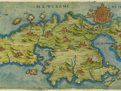 Map of Lesbos by Giacomo Franco (1597)